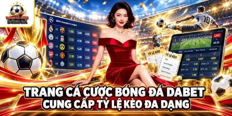 Trang cá cược bóng đá Dabet cung cấp tỷ lệ kèo đa dạng